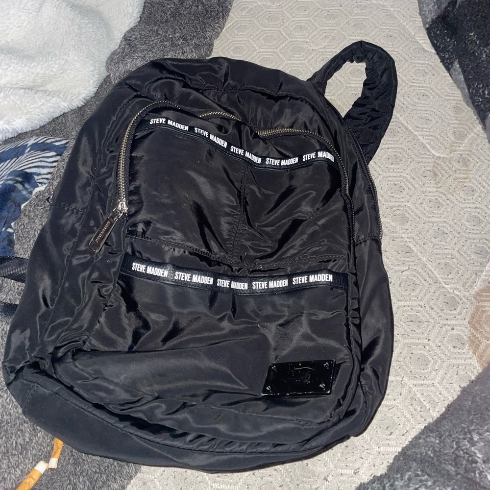 Steve Madden Sleek Black Backpack